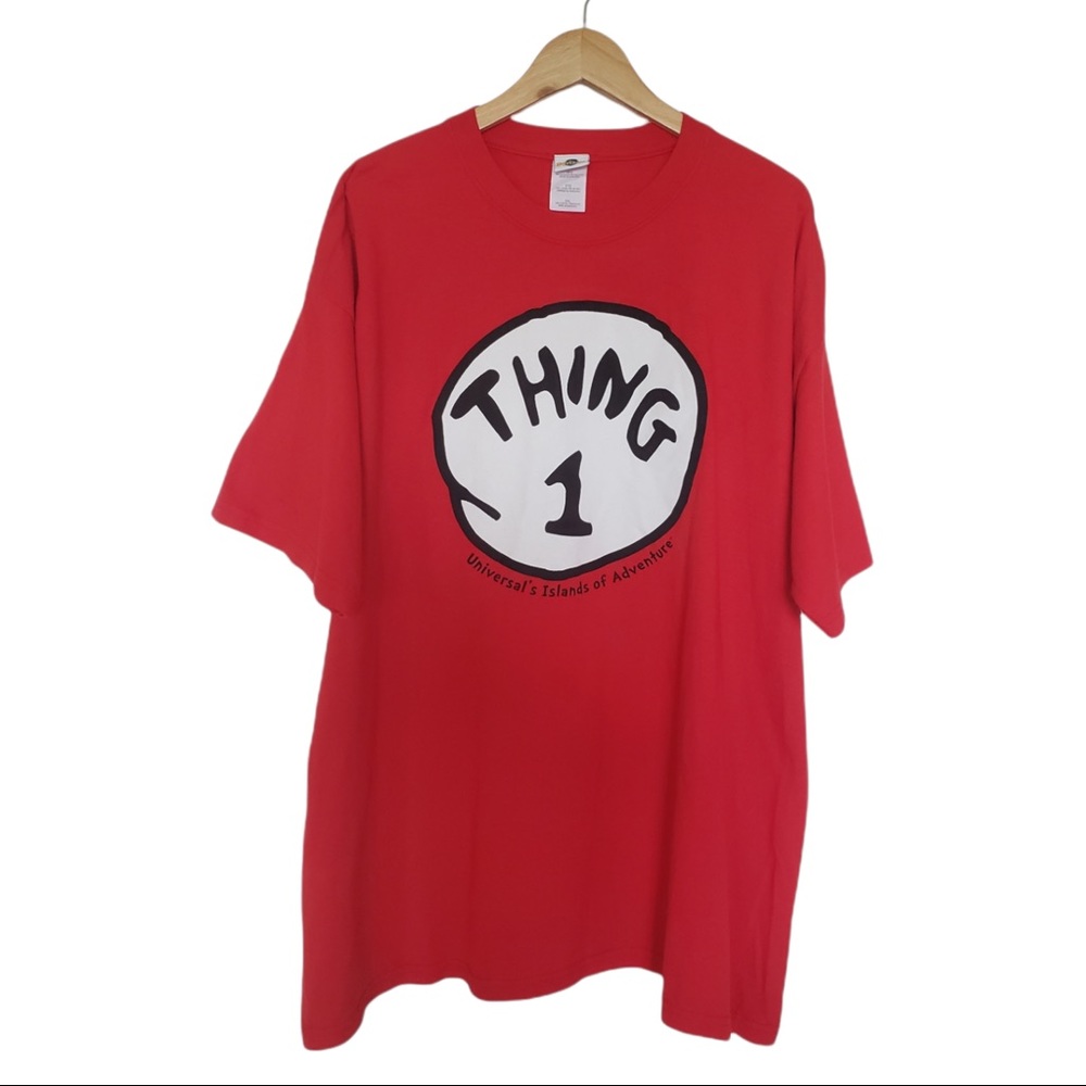 Thing 1 Dr. Seuss Red Universal Studios Shirt Size 2XL